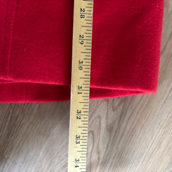 Marvin Richards Red Asymmetrical Full Zip Belted Gold Hardward Coat EUC L - Picture 8 of 8